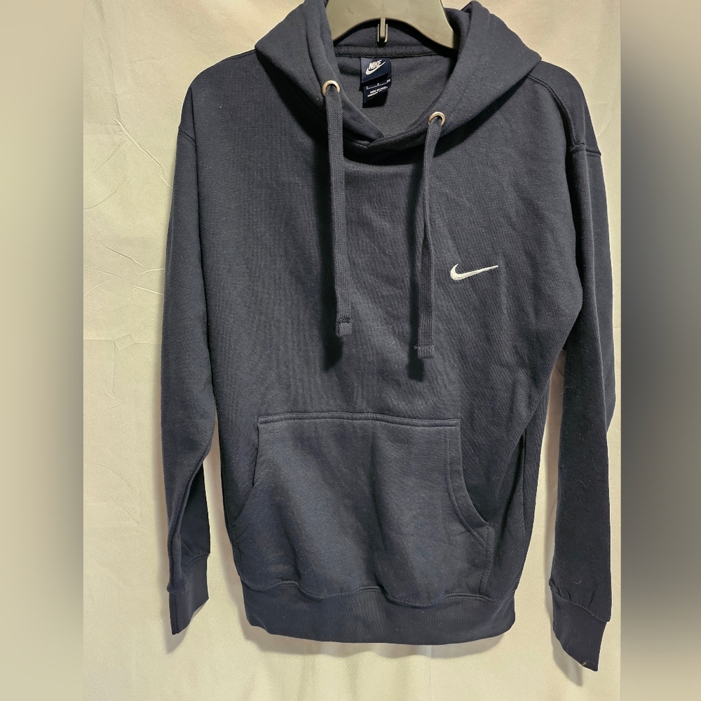 Nike Men's Dark Blue Hoodie Size S, Very Good Condition